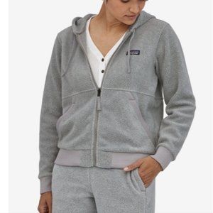 Patagonia Women’s Shearling Fleece Hoody Salt Grey Size Medium